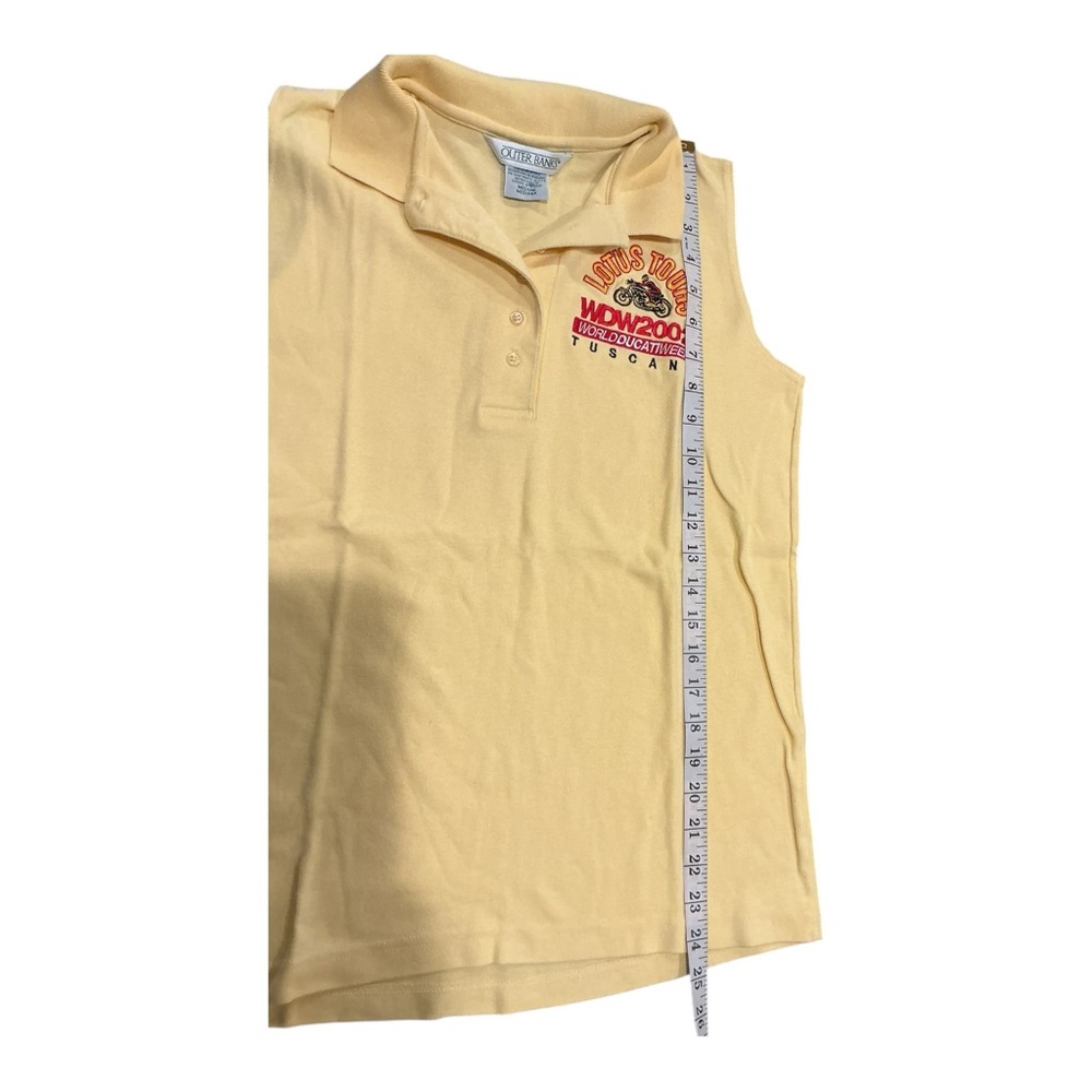 Outer Banks Lotus Tour WDW2002 World Ducati Week Tuscany Sleeveless Polo Shirt - Picture 5 of 6